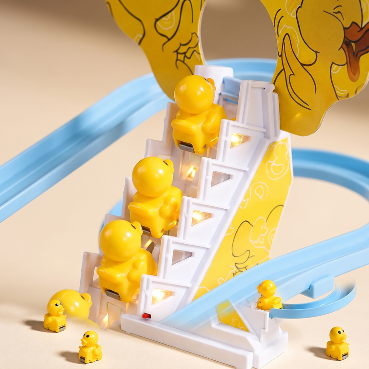 Stairs step each duck to the top