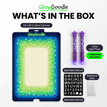 GlowDoodle™ Glow-in-the-Dark Wall Drawing Board